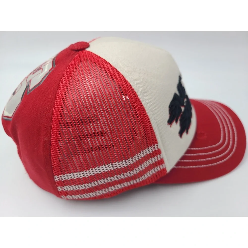 NC State University Wolfpack Adidas Distressed Mesh Trucker Snapback Hat Cap Men